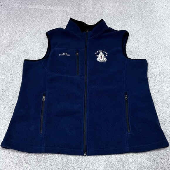 Eddie Bauer Vest Polar Plunge Men’s Blue Sleeveless Full Zip Size 2XL - Picture 5 of 10